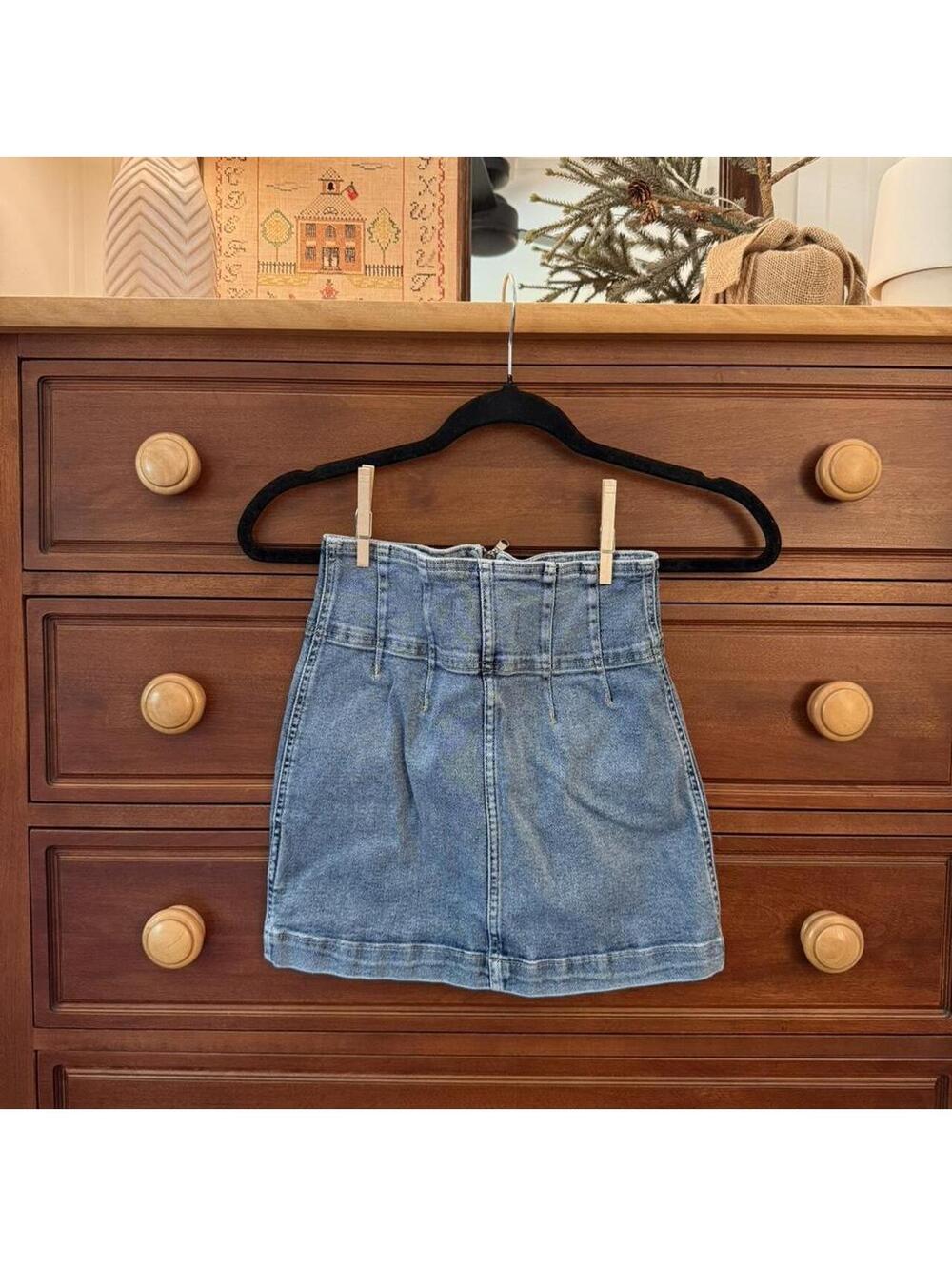 Free People Women's Blue Skirt